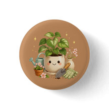 Happy Plant Pot with Flowers & Garden Tools