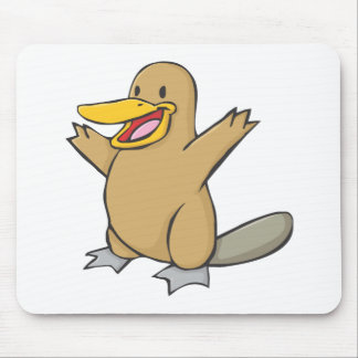 Happy Platypus Cartoon Mouse Pad