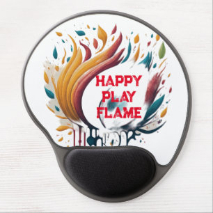 Happy Play Flame Design for Comfort and Style Gel Mouse Pad