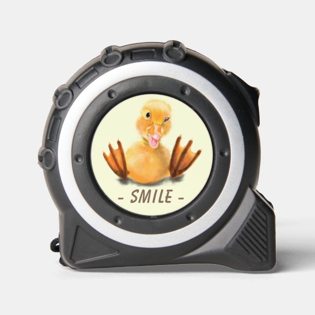 Happy Playful Duck Smile Funny Tape Measure (Front)