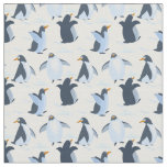 Happy Playful Penguins Fabric
