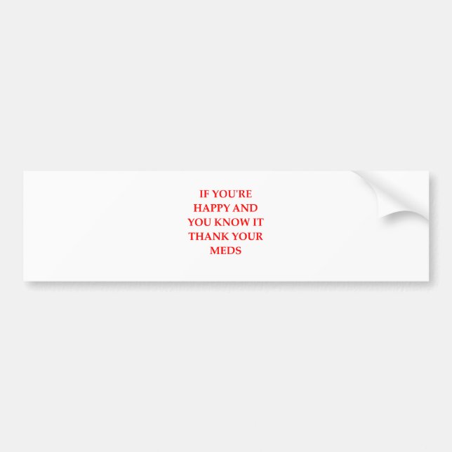 HAPPY.png Bumper Sticker (Front)