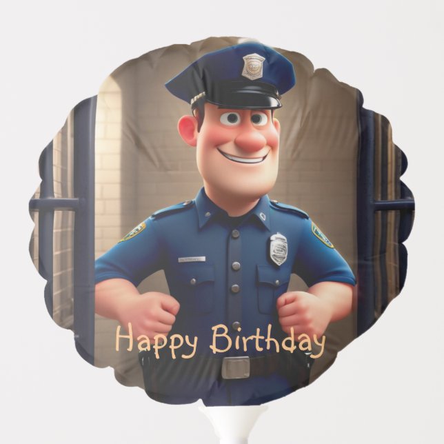 Happy Policeman Balloon (Front)