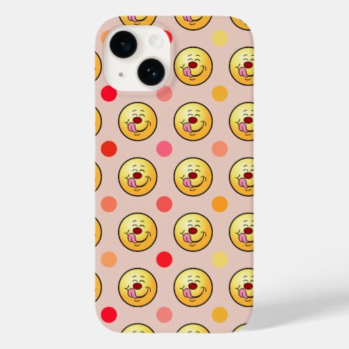 Happy Polka Dots Customize Background Case_Mate iPhone 14 Case