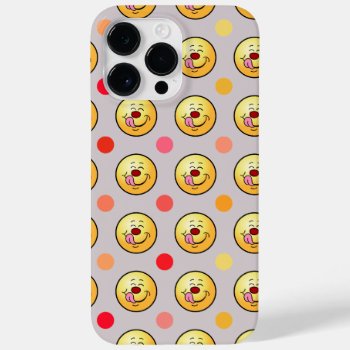 Happy Polka Dots Customize Background Case-mate Iphone 14 Pro Max Case by disgruntled_genius at Zazzle
