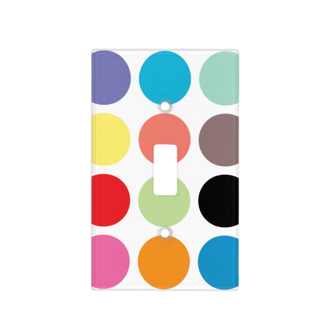 Happy Polka Dots Light Switch Cover (Front)