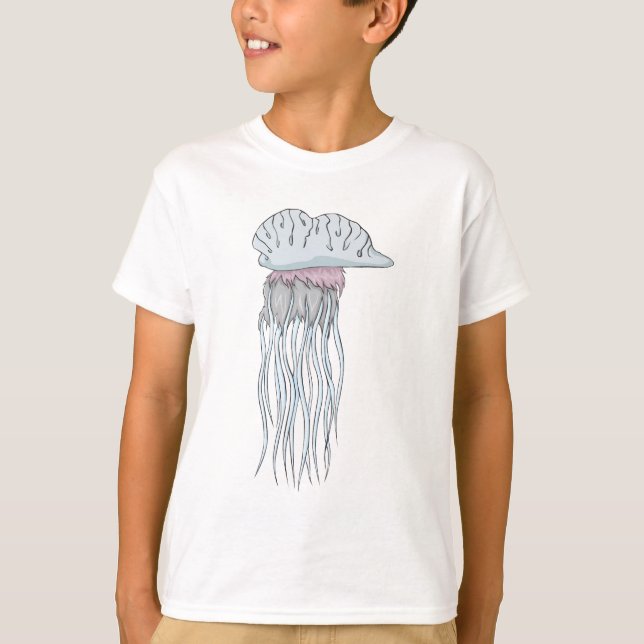 Happy Portuguese Man Of War Marine Invertebrate T-Shirt (Front)