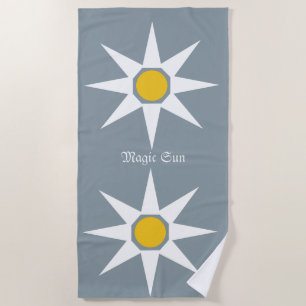Happy Positive Magic Sun Pattern Beach Towel