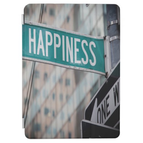 Happy Positive Motivational Words Street Sign iPad Air Cover