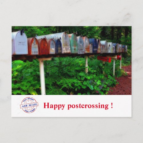 Happy postcrossing Botes  lettres Postcard