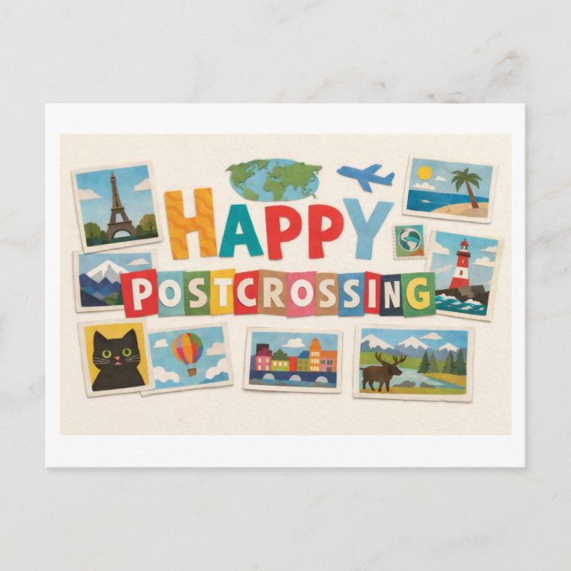 Happy Postcrossing Postcard (Front)