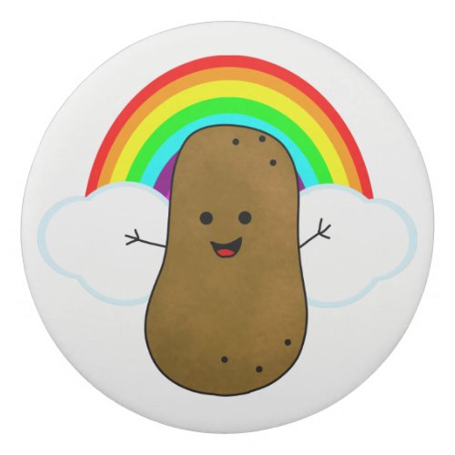 Happy Potato And A Rainbow Eraser