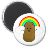 Happy Potato And A Rainbow Magnet at Zazzle