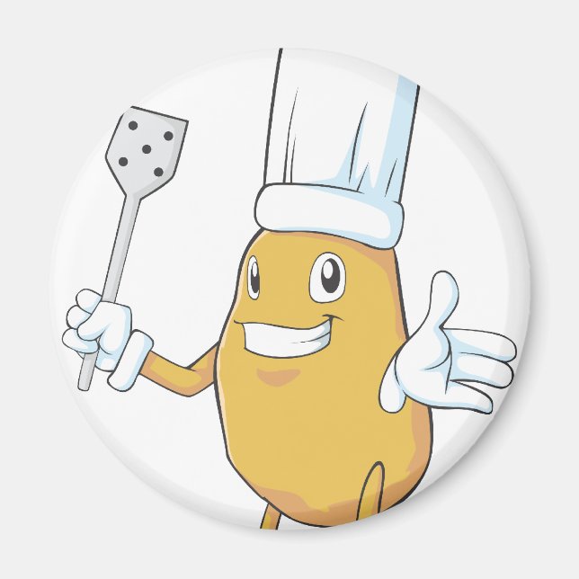 Happy Potato Chef Magnet (Front)