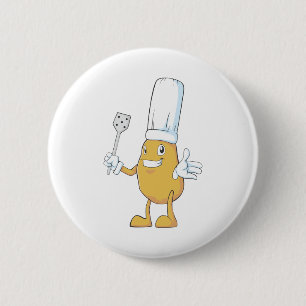 Happy Potato Chef Pinback Button
