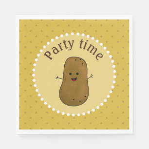 Happy Potato Party Time Paper Napkins