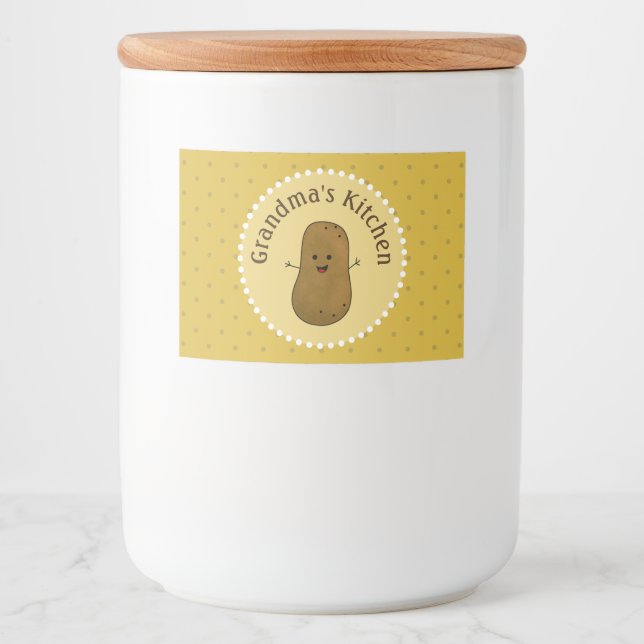 Happy Potato Personalized Food Label (Front)