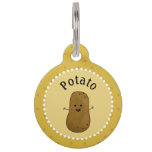 Happy Potato Personalized Pet Id Tag at Zazzle