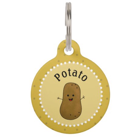 Happy Potato Personalized Pet Id Tag