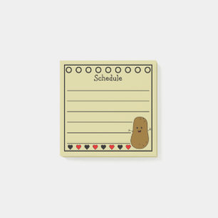 Happy Potato Schedule Yellow Post-it Notes