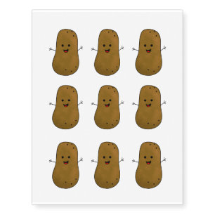 Happy Potato Temporary Tattoos