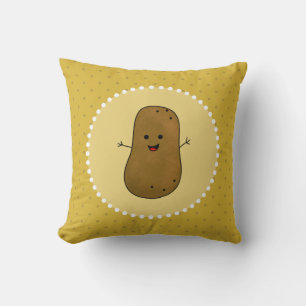 Happy Potato Throw Pillow