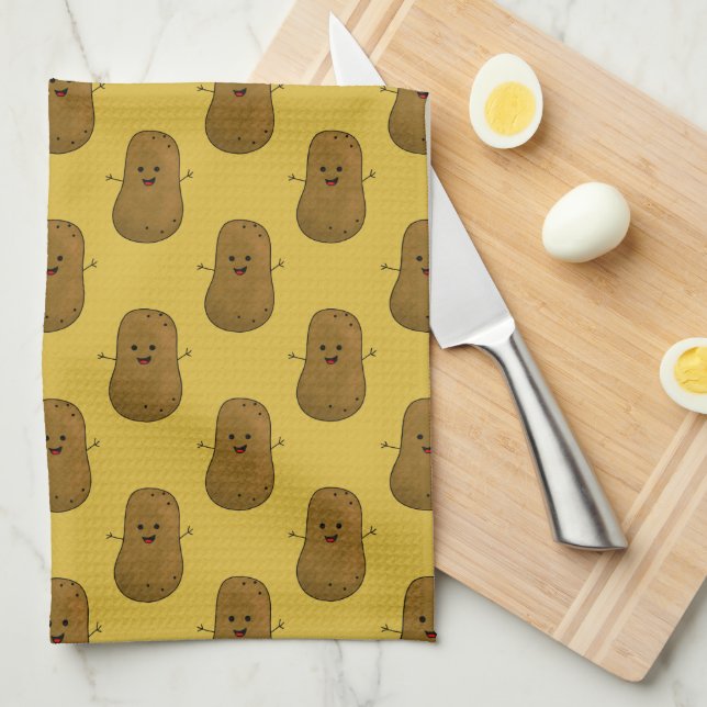 Happy Potato Towel (Quarter Fold)