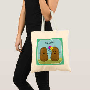 Happy Potatoes, A Bunch Of Flowers, Personalized Tote Bag