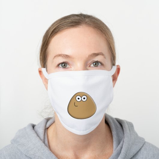 Happy Pou - Face Mask (Worn)