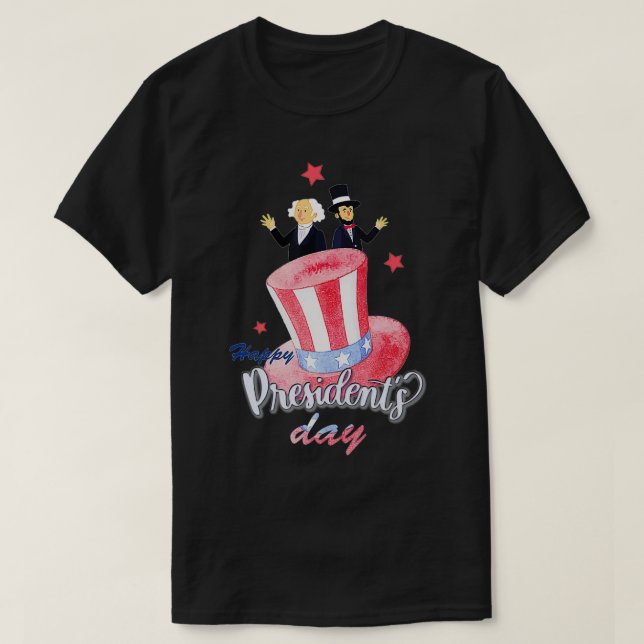 Happy President day hat america  T-Shirt (Design Front)