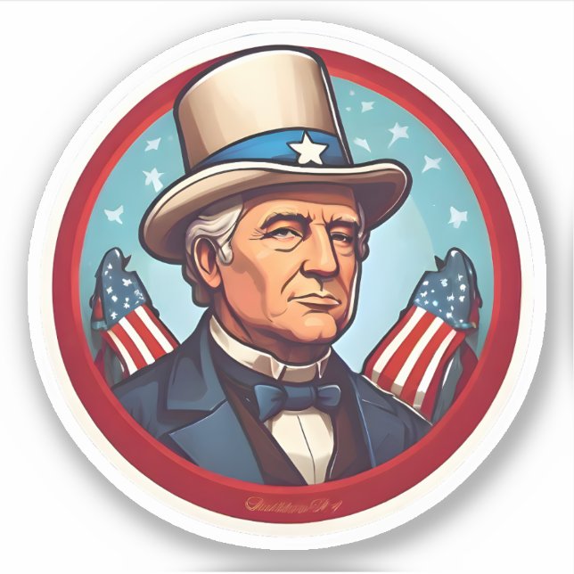 Happy President Day Sticker (Front)