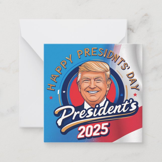 happy presidents day 2025 note card (Front)