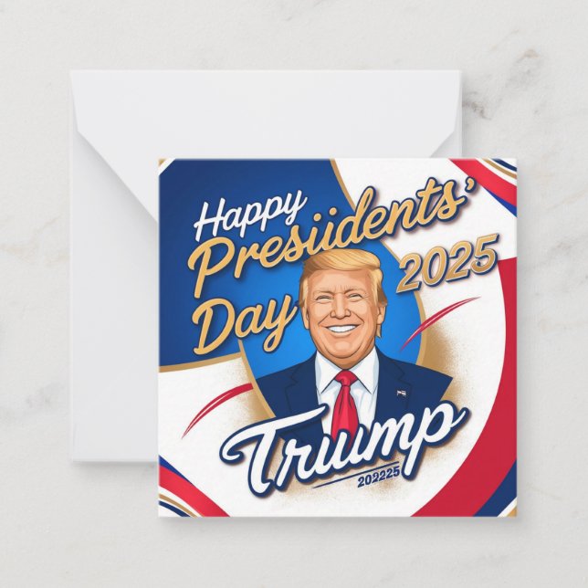 happy presidents day 2025 note card (Front)