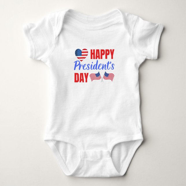 Happy President's Day   Baby Bodysuit (Front)
