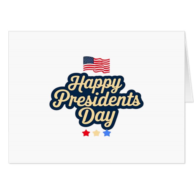 Happy Presidents Day Classic Card (Front Horizontal)