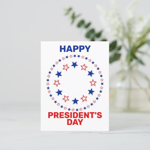 Happy Presidents day Holiday Postcard