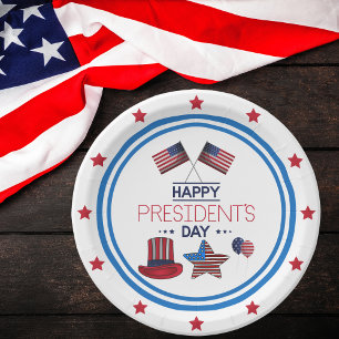 Happy President's Day Paper Plates