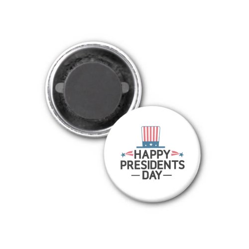 Happy Presidents Day Patriotic Flag Hat Magnet