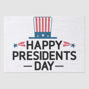Happy President's Day Patriotic Flag Hat   Tissue Paper