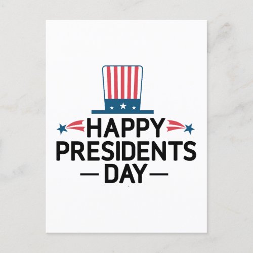 Happy President's Day Patriotic Flag  Postcard