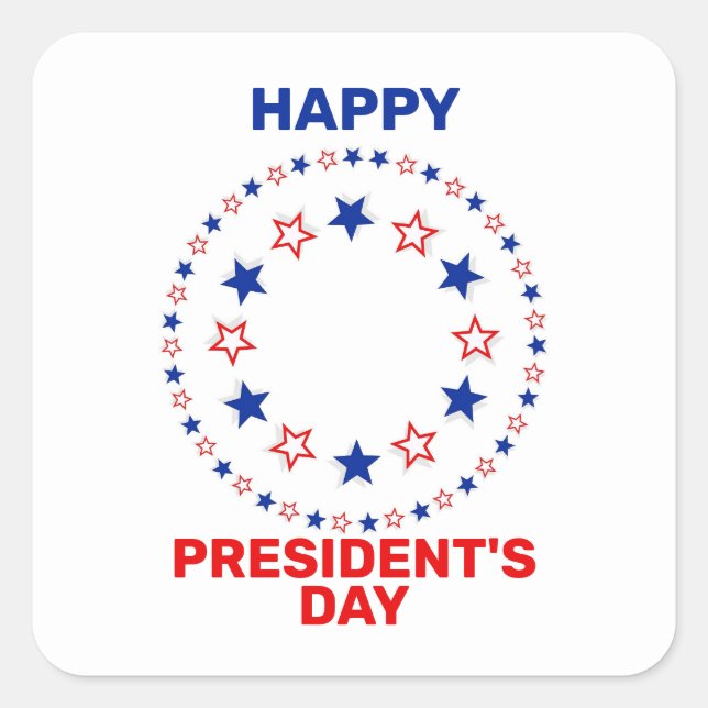 Happy President's day Square Sticker (Front)