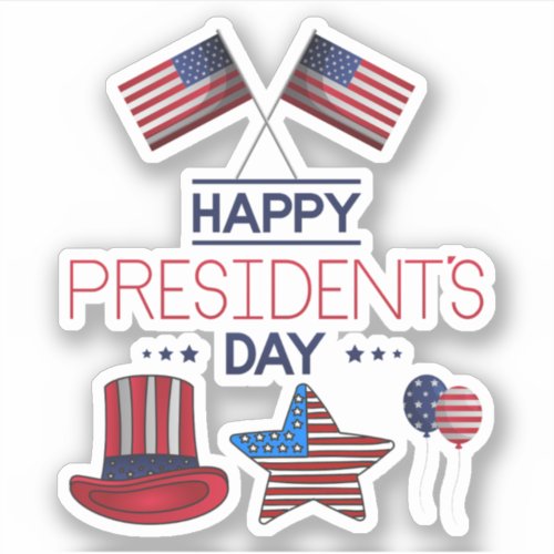 Happy Presidents Day Sticker