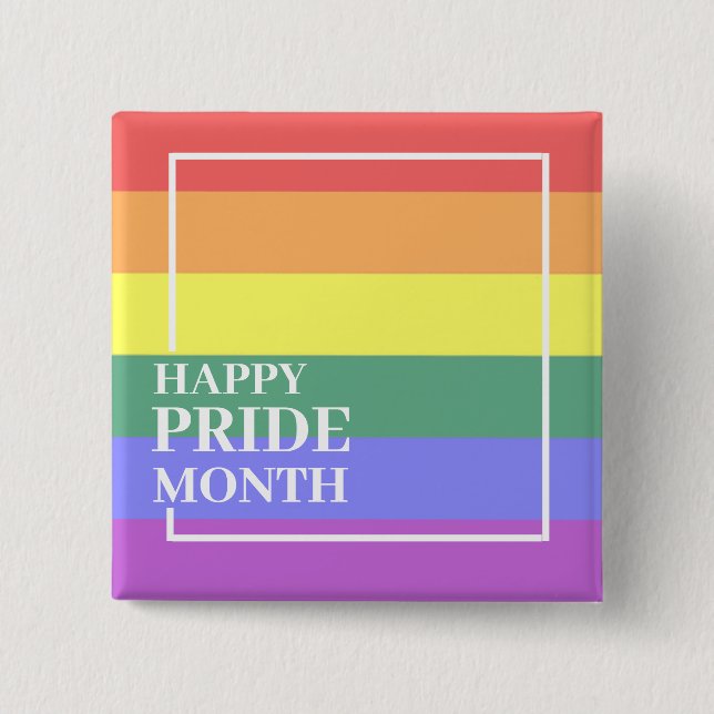 Happy Pride Month Button (Front)