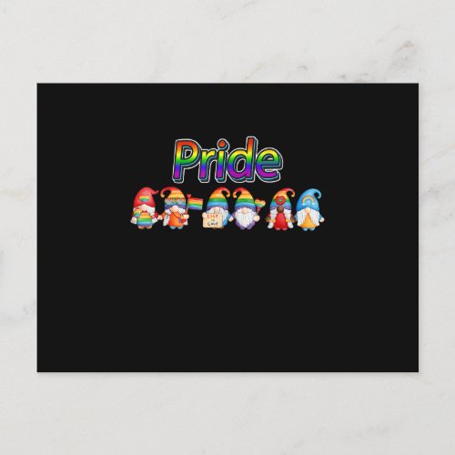 Happy Pride Month Gay Pride Rainbow Flag LGBT Gnom Postcard