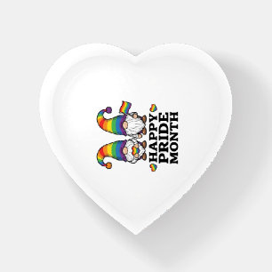 Happy Pride Month Gnome Vintage Rainbow Shirt_1 Paperweight