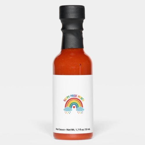 Happy Pride Month Rainbow Vintage Engraving Design Hot Sauces