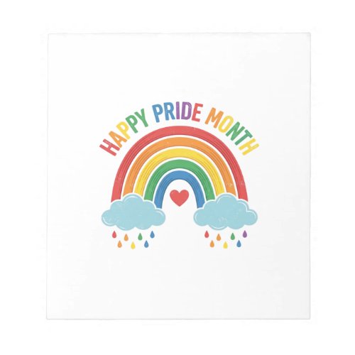 Happy Pride Month Rainbow Vintage Engraving Design Notepad