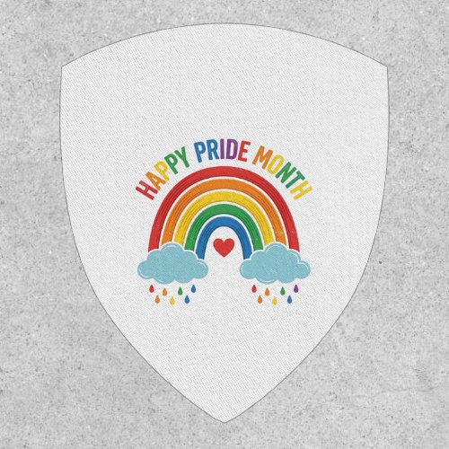 Happy Pride Month Rainbow Vintage Engraving Design Patch