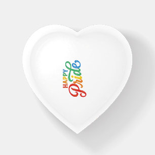Happy Pride Vintage Rainbow Typography Shirt_1 Paperweight