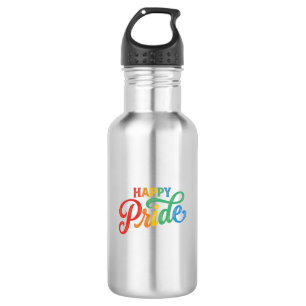 Happy Pride Vintage Rainbow Typography Shirt_1 Stainless Steel Water Bottle